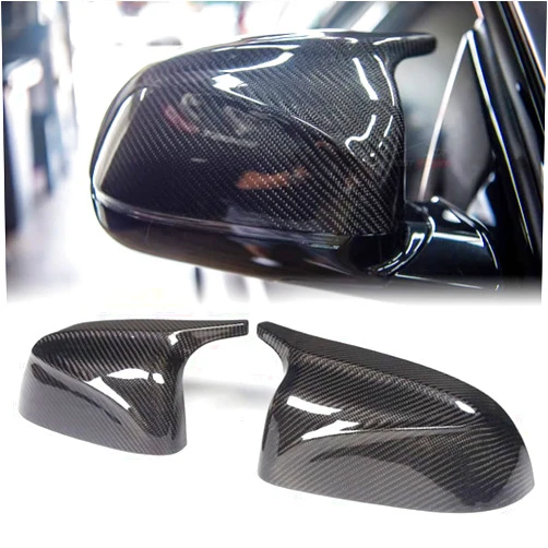 GaofeiLTF Carbon Fiber Mirror Caps Covers Fits for BMW X3 X4 X5 G01 G02 G05 2018-2022 M Style Side Door Rearview Mirror Cap Trim Accessories Direct Replacement