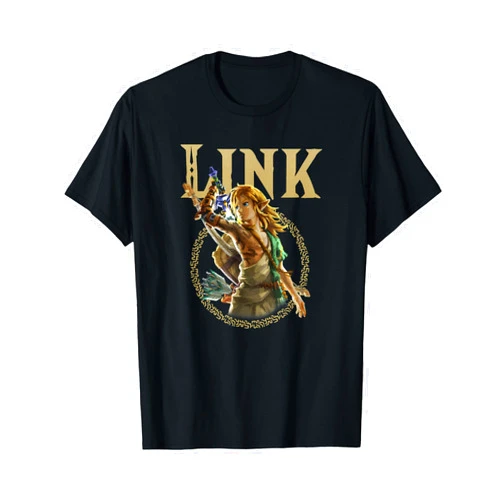 The Legend of Zelda Tears of The Kingdom Link Circle Logo T-Shirt