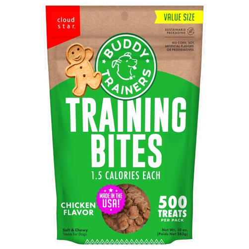 Buddy Biscuits Trainers 10 oz. Pouch of Training Bites Soft & Chewy Dog Treats Made with Chicken Flavor