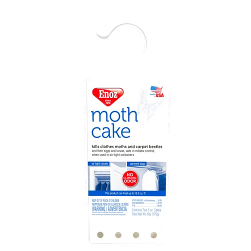Enoz Moth Cake Kills Clothes Moths, Carpet Beetles, and Eggs and Larvae