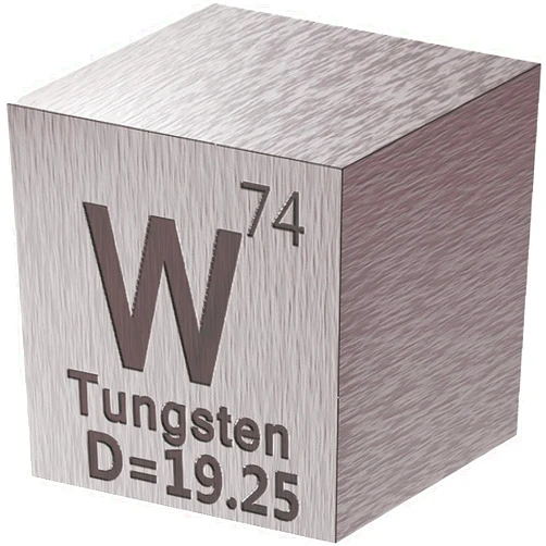 Gallant Metals Tungsten Cube - Metal Element Cubes - Laser Engraved Density Cube Set for a Periodic Table of Elements Collection - (Tungsten, 10mm)