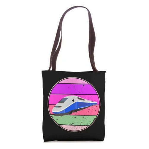 Vintage Train Retro Train Silhouette Coach Engineer Lover Tote Bag