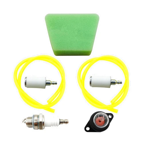 AiBiCi Primer Bulb Pump with Air Filter Fuel Filter Fuel Line Hose Tube Spark Plug for Poulan Pro Craftman Chainsaw Tune up kit Replaces 530037793, 188-513-1