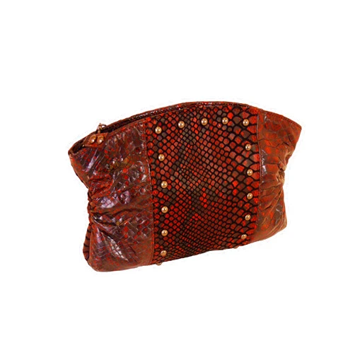Inge Christopher Mary Beth Leather Clutch