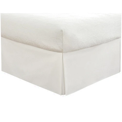 Levinsohn Lux Hotel Microfiber Tailored Style Bed Skirt with Classic 14 Inch Drop Length, California King, White