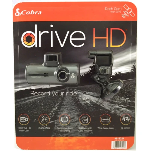 Cobra CDR 840 Drive HD Dash Cam Camera GPS 8GB Memory 1080p Collision Detection