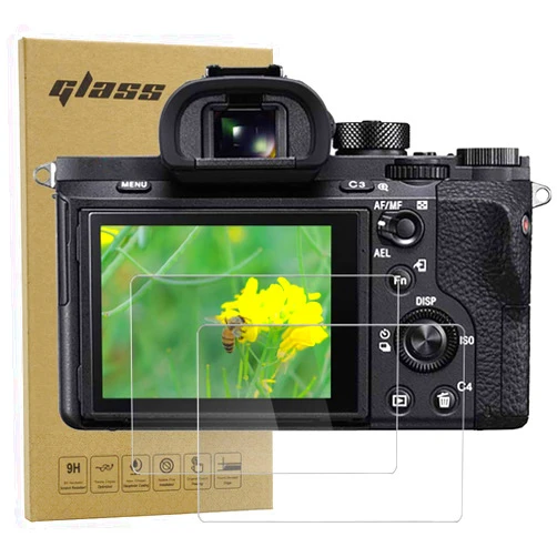 Macolink Screen Protector for Sony Alpha A1 A9 A9II A7C A7RIII A7RIV A7III A7SIII A7RII A7SII A7II, Tempered Glass for A73 A7R4 A7R3 RX1RII RX1R RX100M7/5/4 RX10M4/3/2 (Not Compatible A7IV) -2 Pack