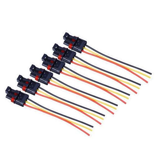 VKVXCLON Pulse Power Plug Pigtail Connector Compatible with 2018 2019 2020 2021 Polaris Ranger XP 1000/ RZR/Pro RS1 General Pulse Bus Bar Harness Pigtail Connector 6Pcs (Black Yellow Red)
