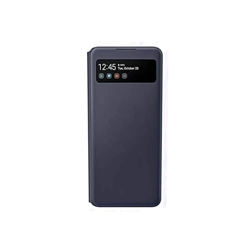 Samsung Galaxy A42 5G S View Wallet Cover, Smart Sensor, Hidden Pockets, Full Protection, Sleek Design, Black