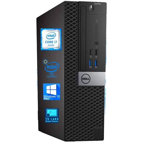 Dell Optiplex 7040 SFF Desktop PC, Intel Quad-Core i7-6700 4.0 GHz, 32GB RAM, 256GB NVMe SSD, HD Graphics 530 4K, DisplayPort, HDMI, AC Wi-Fi, Bluetooth - Windows 10 Pro (Renewed)