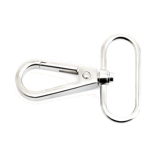 CRAFTMEMORE Snap Hook Swivel Push Gate Lobster Clasps Fashion Clips Purse Making FS10 Pack of 10 (Silver, 1 Inch)