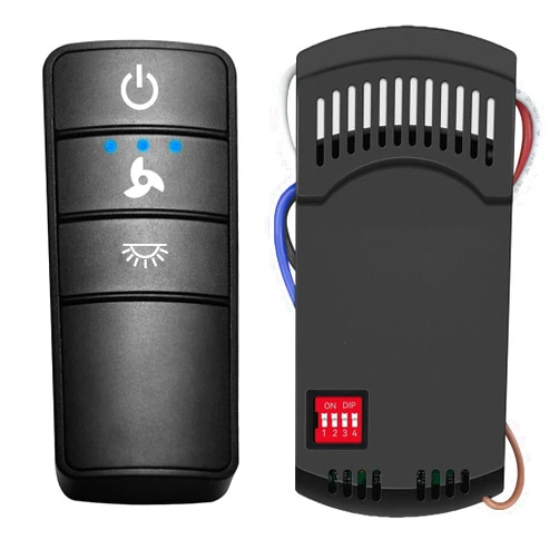 FEKOTS Universal Ceiling Fan Remote Control Kit,Hampton Bay Fan Remote Kit Replacement for Hunter,Harbor Breeze, Home Decorators,3-Speed, Light Dimming,Time Delay, KUJCE10320/TR222A,2AAZPHD3/HD3,98130