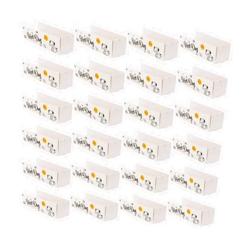 GOOHOCHY 100pcs Boxes Hot Dog Boxes Take Away Food Boxes Paper Food Snack Trays Hot Dog Trays Disposable Containers Hot Dog Packaging Boxes Food Daddy Food Box for Going Food Paper