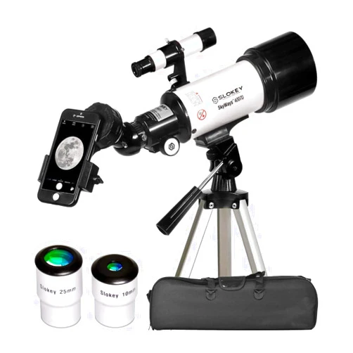 Slokey Discover The World Slokey Telescope for Astronomy - Portable and Powerful 16x-120x Travel Scope - Easy to Mount and Use - Ideal for Kids and Beginner Adults - Astronomical Telescope for Moon, Planets and Stargazing