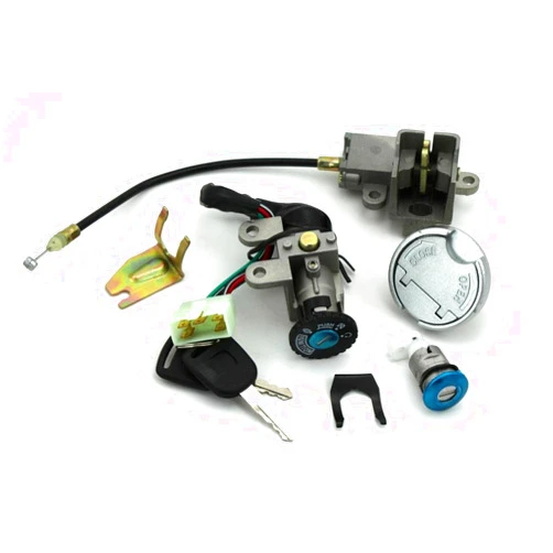 GoodBrandGlobal.com Ignition Switch Key Set 5 wire 49cc 50cc 150cc Gy6 + Gas Cap Moped Scooter