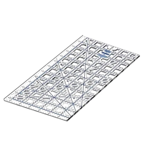 The Grace Company TrueCut, Ruler, Innovative Ruler Track and Cutter Guide System, Measures 12-1/2x6-1/2 Inches and Includes 1/8-inch Increments