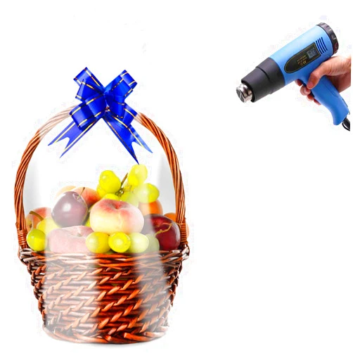 Morepack Shrink Wrap Bags for Gift Baskets,20x28 Inches Clear PVC Heat Shrink Bags,10 Pieces