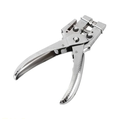 Walfront Eyelet Setting Tool for Belt Holes with Rivet Setter Punch Pliers and 100 Pcs Hollow Grommets - Easy Press