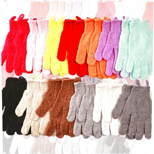 GELIFATLE 26 Pcs Exfoliating Bath Gloves Shower Gloves, 13 Colors Double Sided Exfoliating Gloves for Beauty Spa Massage Skin Shower Body Scrubber Bath Accessories, Made of Nylon