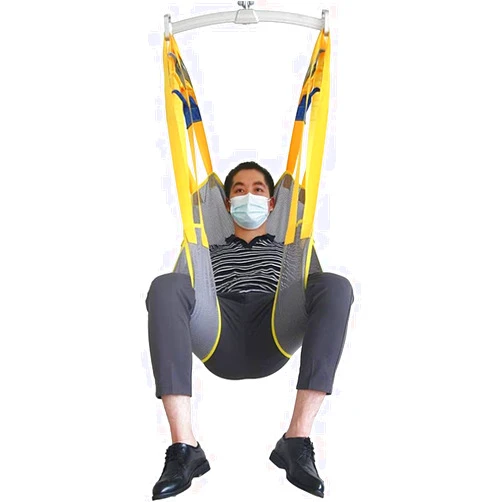 Generic Patient Lift Toileting Sling Large Mesh Sling for Shower Home Use Electric Transfer Belt with Head Support Medical Handicap Commode Full Body Sling, for Disabled 20