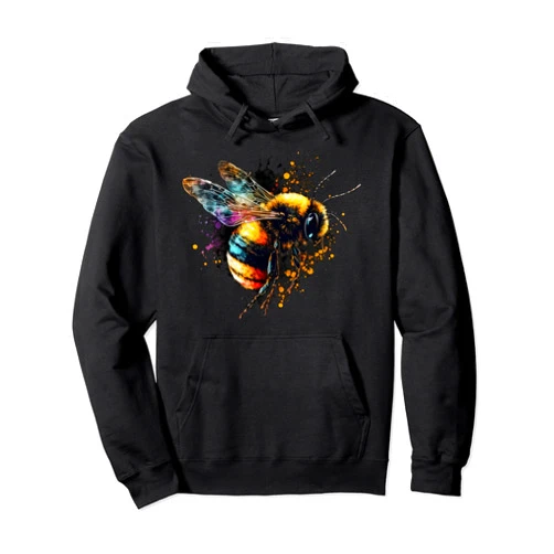 BuzzingBees Watercolor Bee Design for Beekeepers, Apiarists Lovers Pullover Hoodie