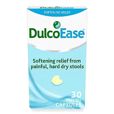 OfficeMarket Dulcoease 100mg Capsules, 30 Count , for Hard Stool Softener