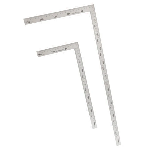 OSALADI Sturdy Stainless Steel L-Square Ruler Precision Tool for Drafting Engineering Architecture Woodworking Student Use