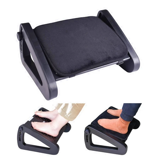 Scalebeard Foot Rest for Under Desk at Work with Removable Soft Foam Cushion,6 Height Adjustable Foot Rest with Massage Texture and Roller for Home, Office, School(Upgrade)