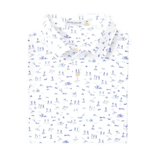 PETER MILLAR Men's Featherweight Beach Sports Performance Polo, White XL