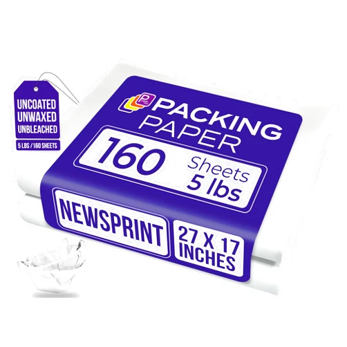 Purple Papers Economy Pack White Bulk Packing Paper | Newsprint Paper | 160 sheets | 27