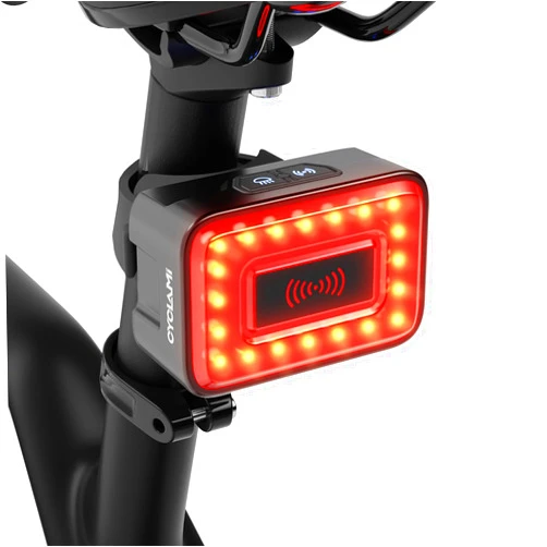 CYCLAMI 2025 Bike Tail Light Radar, CYCLAMI Smart Brake Warning Radar Detection 500m Monitoring Distance, Auto Light, Rear Taillight with Visual Alerts for Approaching Vehicles, USB Rechargeable, IPX6
