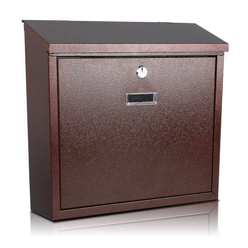 xydled Mail Boxes with Key Lock,Locking Mailbox Wall Mounted, Large Capacity, Galvanized Steel Cover Metal Postbox for House, 14 X 12.5 X 4.25 Inch,Bronze