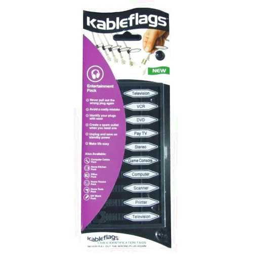Imagination International Kableflags KFA063 Cable Identification Tags (Entertainment Pack)