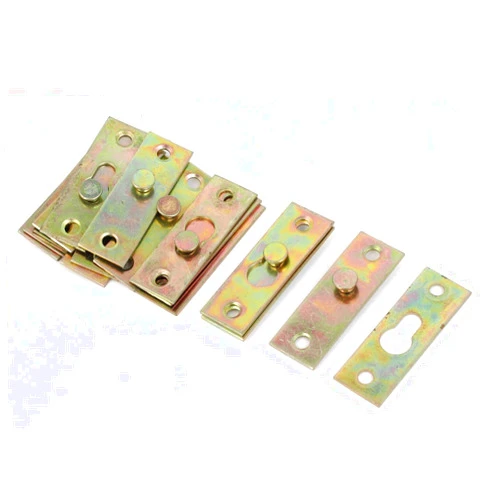uxcell® Furniture Bed Rail Hook Plate Bracket Connector Brass Tone 8pcs