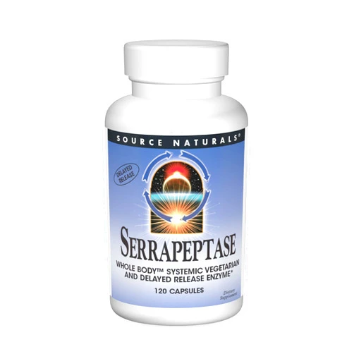 Source Naturals Serrapeptase - Delayed Release Enzyme - 120 Vegetarian Capsules