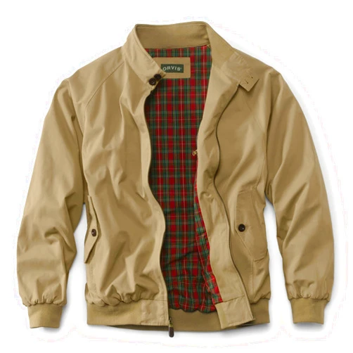 Orvis Weatherbreaker Men’s Lightweight Jackets - Water Repellent Casual Jackets for Men with Rib-Knit Waist and Cuffs, British Tan - Medium