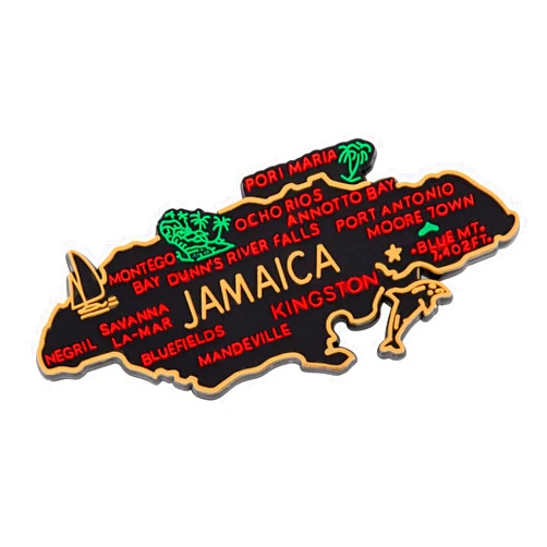 lychee Jamaica's Map Tourist Travel Fridge Accessories Stickter Fashion New Unisex Gifts