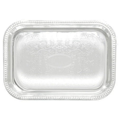 Winco Oblong Tray, 20-Inch by 14-Inch, Chrome