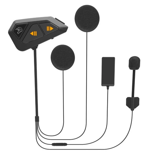 FreedConn Motorcycle Helmet Bluetooth Headset Intercom with Music Share, Universal FG 1200m 6 Riders Group Communication Systems Ultra-Thin with Hard Mic/Noise Cancellation/Hi-Fi Music/Waterproof