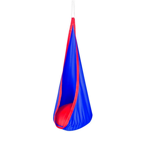 HearthSong HugglePod Original Indoor or Outdoor Kids' Canvas Hanging Chair with Cushion, 55