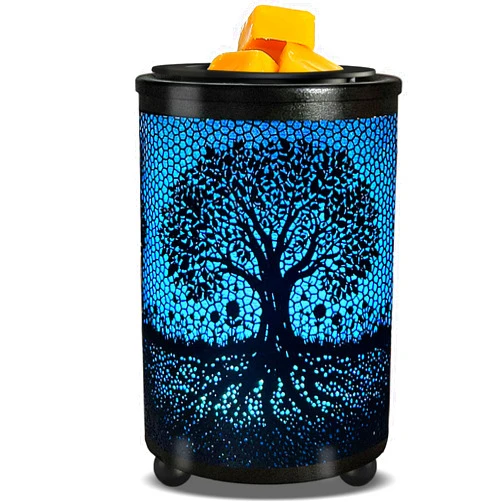 Leyoue Electric Wax Melt Warmer PTC Heating Plate with 7 Colors LED Changing Light Wax Warmer Fragrance Warmer for Home Office Gifts & Decor(Life tree)