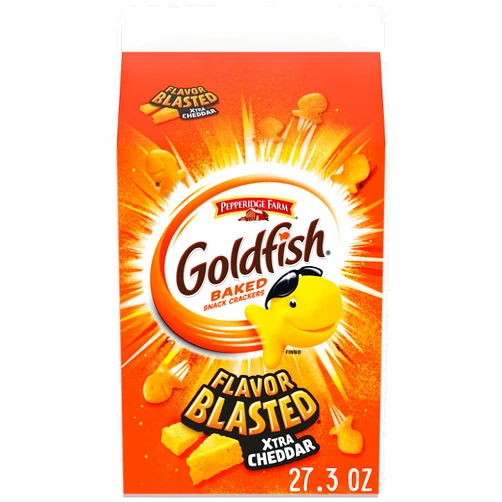 Goldfish Flavor Blasted Xtra Cheddar Cheese Crackers, 27.3 oz Carton