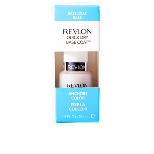 Revlon Base Coat Nail Polish, Quick Dry Nail Polish, Chip Resistant & Longwear Formula, High Shine Finish, Quick Dry Base Coat, Clear, 0.5 Fl Oz