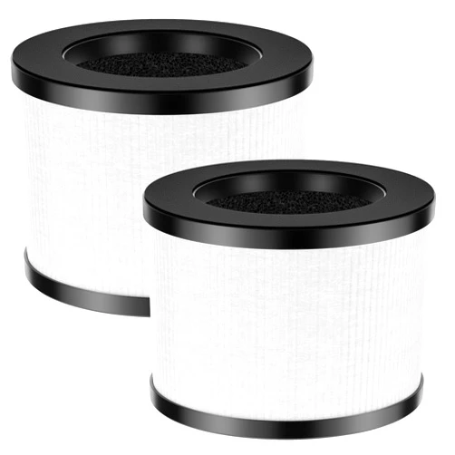 LINNIW 2 Pack TZ-K1 Replacement Filter Compatible with ToLife TZ-K1 Air Puri-fier, MK01 MK06 and FreAire KN6391 Air Purifi-ers, 3-in-1 H13 HEPA Filter, Activated Carbon and Pre-filter, 360° Rotating Filter