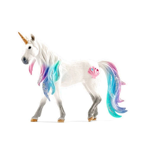 Schleich bayala Mythical Decorated Sea Unicorn Mare - Featuring Glittery Details, Rhinestones, and Gems, Imaginative Fun and Durable Toy for Girls and Boys, Gift for Kids Ages 5+