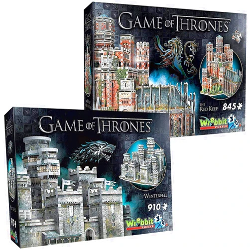 WREBBIT 3D Game of Thrones Bundle Pack Includes Both The Red Keep & Winterfell 3D Jigsaw Puzzles (1,755 Puzzle Pieces)