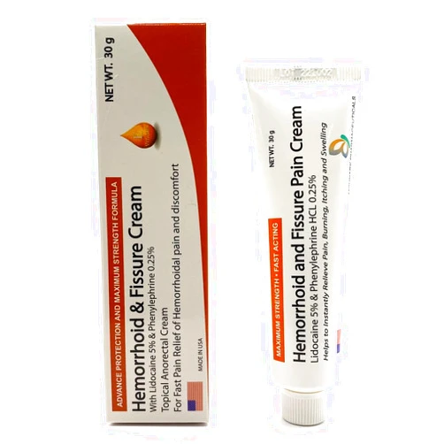 MOHNARK Maximum Strength Lidocaine 5% Plus 0.25% Phenylephrine HCL, Advanced Hemorrhoid & Fissure Cream for Fast Acting Relief of Swelling, Discomfort, and Itching.