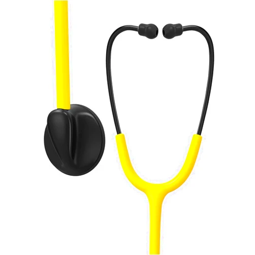 Clairre Single Head Stethoscope for Doctors/Nurses/Nursing Students, for Medical and Home Use (Yellow Tube, without EVA Case)