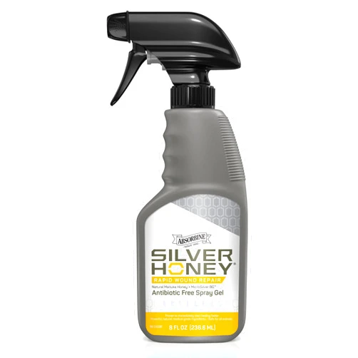 Absorbine Silver Honey Rapid Wound Repair Spray Gel 8oz Bottle, Medical Grade Manuka Honey & MicroSilver BG