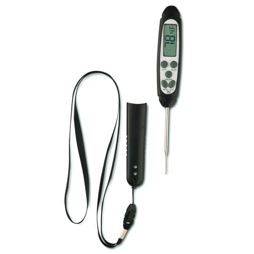 Maverick Fast Read Digital Probe Thermometer, Ultra-Thin 1.7mm Probe, Waterproof, Stainless Steel, with Protective Sheath Handle, Min/Max/Hold Functions, Calibration Option